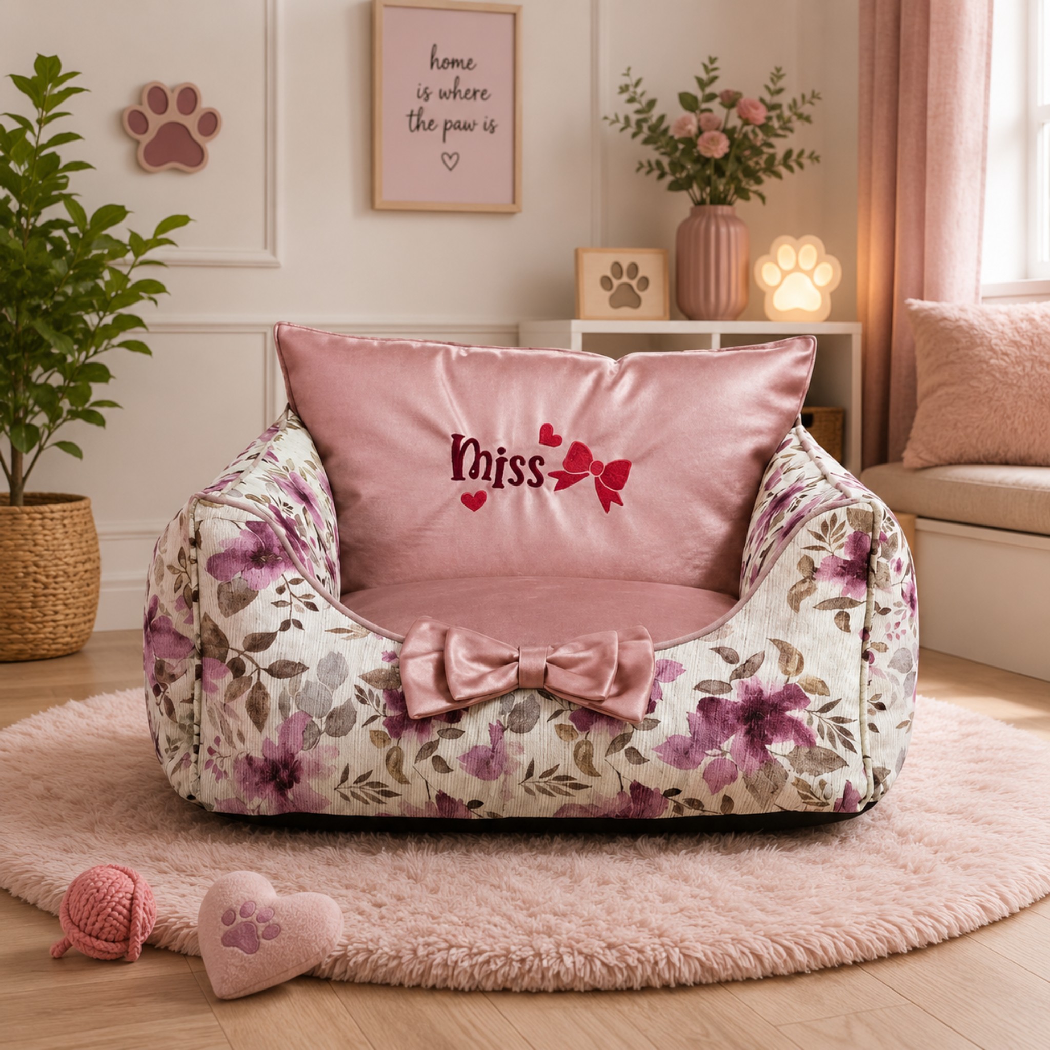 Cuccia Miss Rosa per Cani di Piccola Taglia